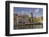 Canal, Windmill, and Square-Jon Hicks-Framed Photographic Print