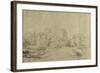 Canal with Boats, a Dyke Road and Trees-Rembrandt van Rijn-Framed Giclee Print