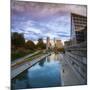 Canal with downtown view, White River State Park, Indianapolis, Indiana, USA.-Anna Miller-Mounted Photographic Print