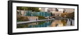 Canal with downtown view, White River State Park, Indianapolis, Indiana, USA.-Anna Miller-Framed Photographic Print