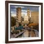 Canal with downtown view, White River State Park, Indianapolis, Indiana, USA.-Anna Miller-Framed Photographic Print