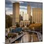 Canal with downtown view, White River State Park, Indianapolis, Indiana, USA.-Anna Miller-Mounted Photographic Print