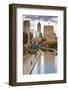 Canal with downtown view, White River State Park, Indianapolis, Indiana, USA.-Anna Miller-Framed Photographic Print