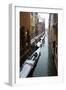 Canal with Snow on Gondolas with Bridge Sigh, Venice, Italy-Darrell Gulin-Framed Photographic Print