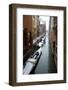 Canal with Snow on Gondolas with Bridge Sigh, Venice, Italy-Darrell Gulin-Framed Photographic Print