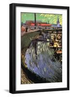 Canal with Women Washing-Vincent van Gogh-Framed Art Print