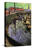 Canal with Women Washing-Vincent van Gogh-Stretched Canvas