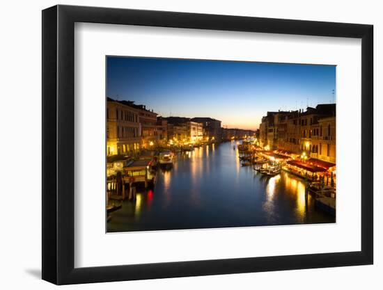 Canale Grande at Dusk, Venice, Italy-fisfra-Framed Photographic Print