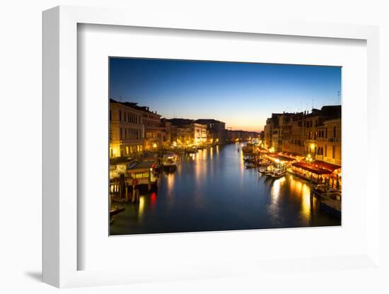 Canale Grande at Dusk, Venice, Italy-fisfra-Framed Photographic Print