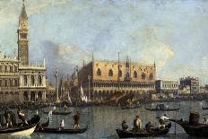 Landscape with a Church, Houses and a Mill-Canaletto-Giclee Print