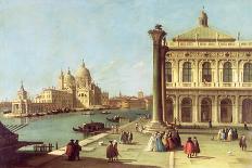 Landscape with a Church, Houses and a Mill-Canaletto-Giclee Print