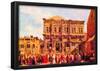 Canaletto Festival in San Rocco Art Print Poster-null-Framed Poster
