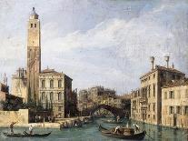 The Grand Canal, Venice, with the Rialto Bridge-Canaletto Giovanni Antonio Canal-Giclee Print