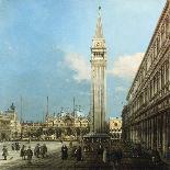 Venedig, Dogenpalast und Marcusplatz vom Bacino di San Marco-Canaletto (Giovanni Antonio Canal)-Framed Stretched Canvas