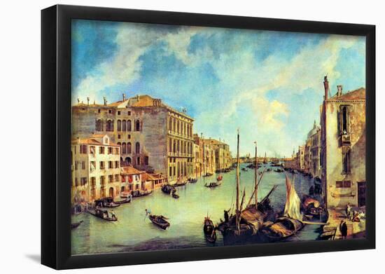 Canaletto Grand Canal at San Vio Art Print Poster-null-Framed Poster