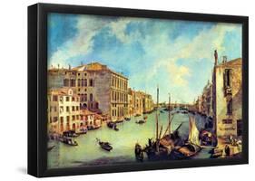 Canaletto Grand Canal at San Vio Art Print Poster-null-Framed Poster