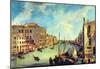 Canaletto Grand Canal at San Vio Art Print Poster-null-Mounted Poster