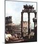 Canaletto (I) (Capriccio Romano, Colosseum with the ruins of the temple of the Vespian) Art Poster-null-Mounted Poster