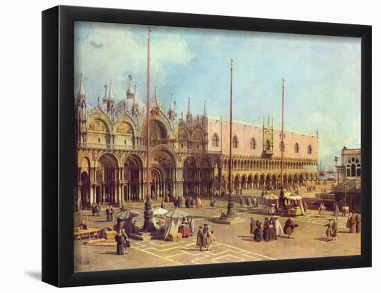 Canaletto (II) (La Piazza San Marco) Art Poster Print-null-Framed Poster