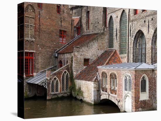 Canals, Bruges, Belgium-Kymri Wilt-Stretched Canvas