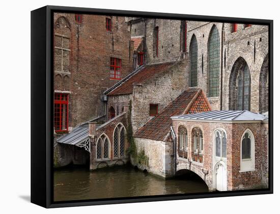 Canals, Bruges, Belgium-Kymri Wilt-Framed Stretched Canvas