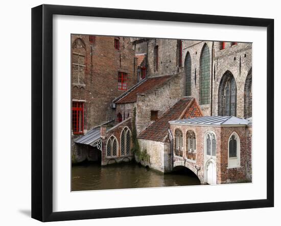 Canals, Bruges, Belgium-Kymri Wilt-Framed Photographic Print