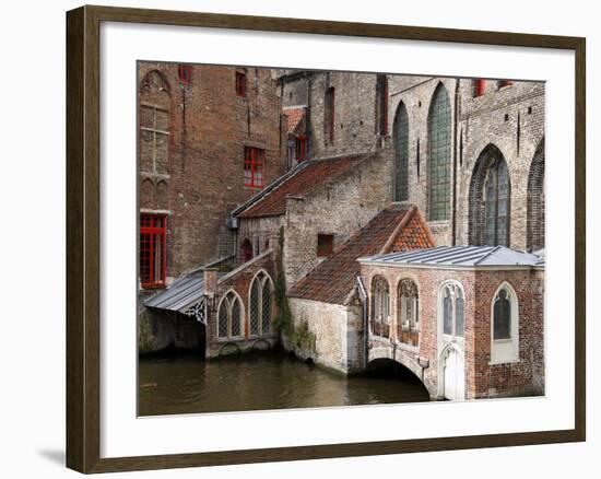 Canals, Bruges, Belgium-Kymri Wilt-Framed Photographic Print