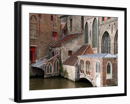 Canals, Bruges, Belgium-Kymri Wilt-Framed Photographic Print