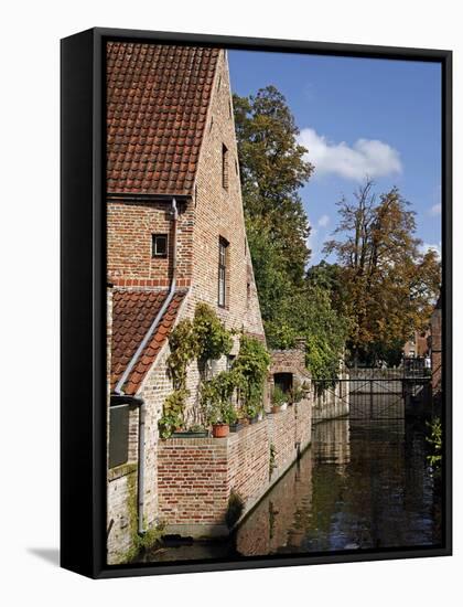 Canals, Bruges, Belgium-Kymri Wilt-Framed Stretched Canvas