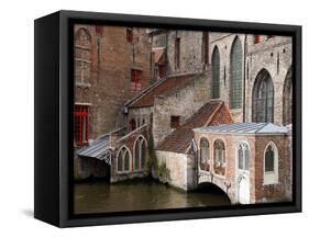 Canals, Bruges, Belgium-Kymri Wilt-Framed Stretched Canvas