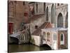 Canals, Bruges, Belgium-Kymri Wilt-Stretched Canvas