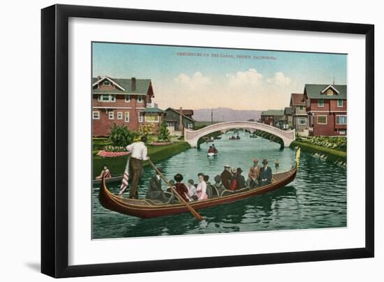 Canals in Venice, Los Angeles-null-Framed Art Print