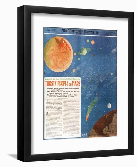 Canals on Mars, 1906-Science Source-Framed Giclee Print