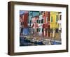 Canalside Houses Burano Island, Venice, Veneto, Italy, Europe-Rob Cousins-Framed Photographic Print