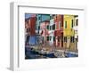 Canalside Houses Burano Island, Venice, Veneto, Italy, Europe-Rob Cousins-Framed Photographic Print