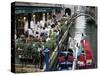 Canalside Restaurant, Venice, Veneto, Italy-Michael Short-Stretched Canvas