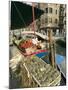 Canalside Vegetable Market Stall, Venice, Veneto, Italy-Ethel Davies-Mounted Photographic Print