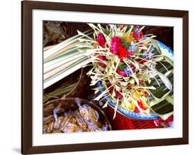 Canang Sari, Traditional Balinese Daily Offering, Ubud, Bali, Indonesia-Jay Sturdevant-Framed Photographic Print