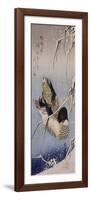 Canard et roseaux sous la neige-Ando Hiroshige-Framed Giclee Print