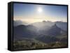 Canary Islands, Gran Canaria, Central Mountains, View of West Gran Canaria from Roque Nublo-Michele Falzone-Framed Stretched Canvas