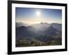 Canary Islands, Gran Canaria, Central Mountains, View of West Gran Canaria from Roque Nublo-Michele Falzone-Framed Photographic Print