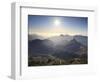 Canary Islands, Gran Canaria, Central Mountains, View of West Gran Canaria from Roque Nublo-Michele Falzone-Framed Photographic Print