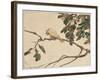 Canary on an Oak Tree Branch-Adolph Freidrich Erdmann Von Menzel-Framed Giclee Print