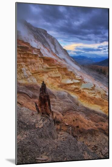 Canary Springs Drama, Yellowstone National Park, Wyoming-Vincent James-Mounted Photographic Print