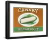 Canary Sugar Corn Label-null-Framed Art Print