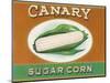 Canary Sugar Corn Label-null-Mounted Art Print
