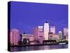 Canary Wharf and Docklands Skyline, Docklands, London, England-Steve Vidler-Stretched Canvas