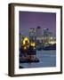 Canary Wharf and Docklands Skyline from Woolwich, London, England, United Kingdom-Charles Bowman-Framed Photographic Print