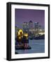 Canary Wharf and Docklands Skyline from Woolwich, London, England, United Kingdom-Charles Bowman-Framed Photographic Print