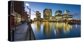 Canary Wharf at Dusk, Docklands, London, England, United Kingdom, Europe-Chris Hepburn-Stretched Canvas